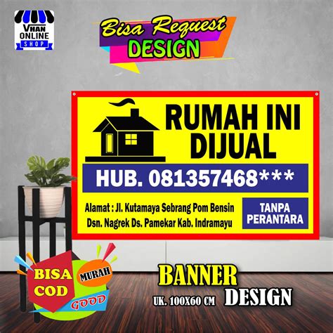 Desain Banner Rumah Dijual